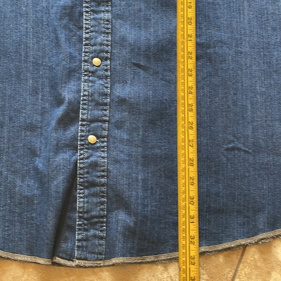 Wrangler NWT TALL Men's Long Sleeve Western Denim Workshirt - Picture 11 of 11